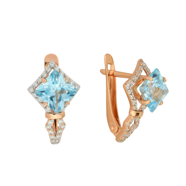 Серьги из красного золота Серьги из красного золота