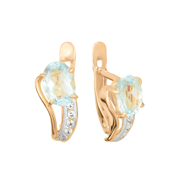 Серьги из красного золота