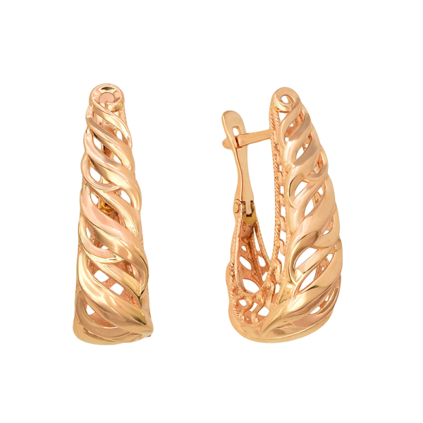 Серьги из красного золота Серьги из красного золота
