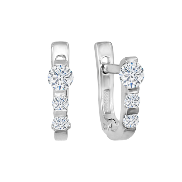 Серьги из белого золота