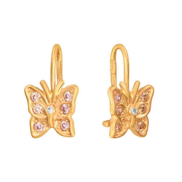 Серьги из красного золота