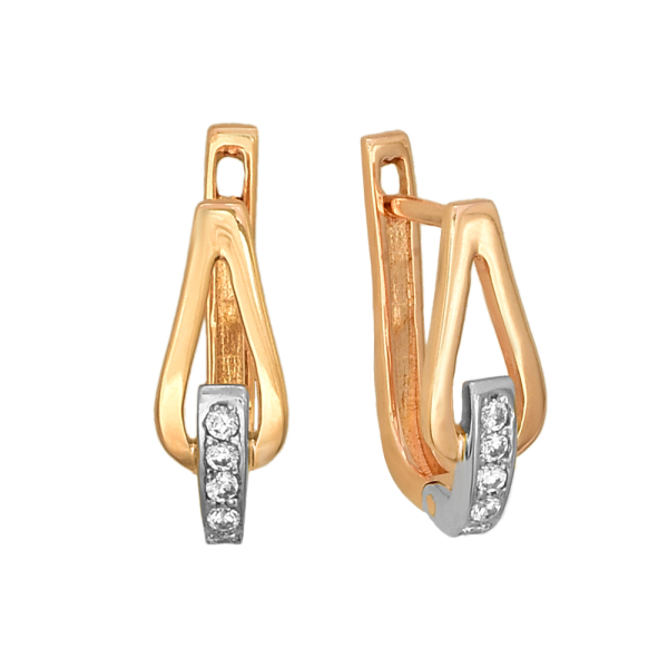 Серьги из красного золота
