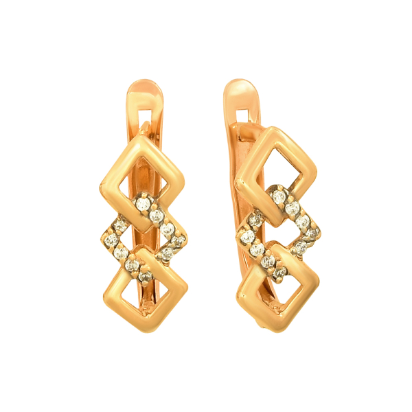 Серьги из красного золота
