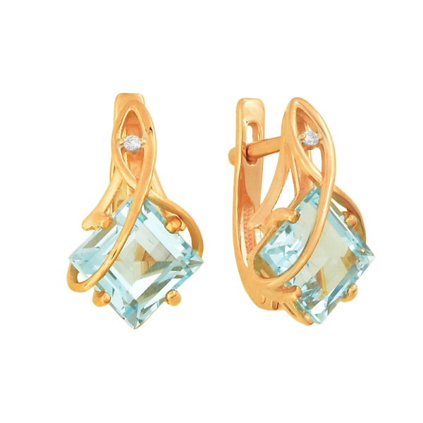 Серьги из красного золота