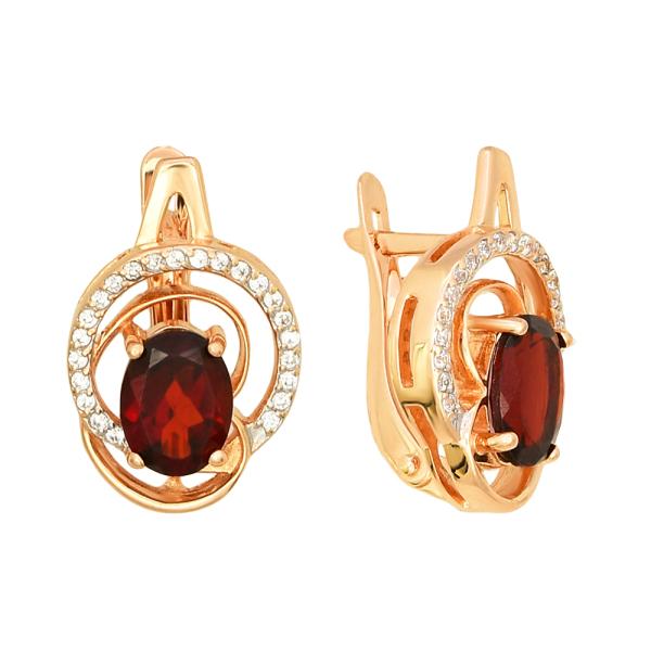 Серьги из красного золота