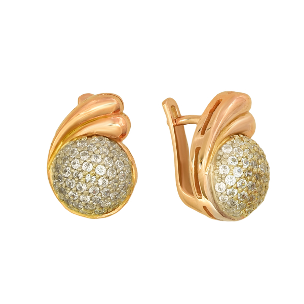 Серьги из красного золота