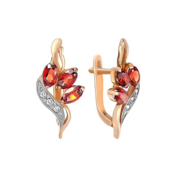 Серьги из красного золота Серьги из красного золота