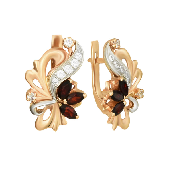 Серьги из красного золота