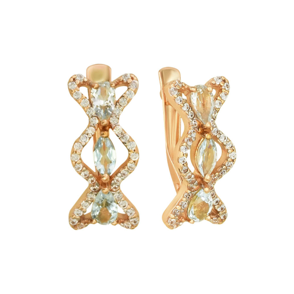 Серьги из красного золота
