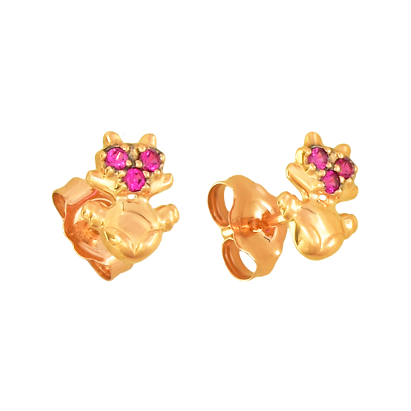 Серьги из красного золота