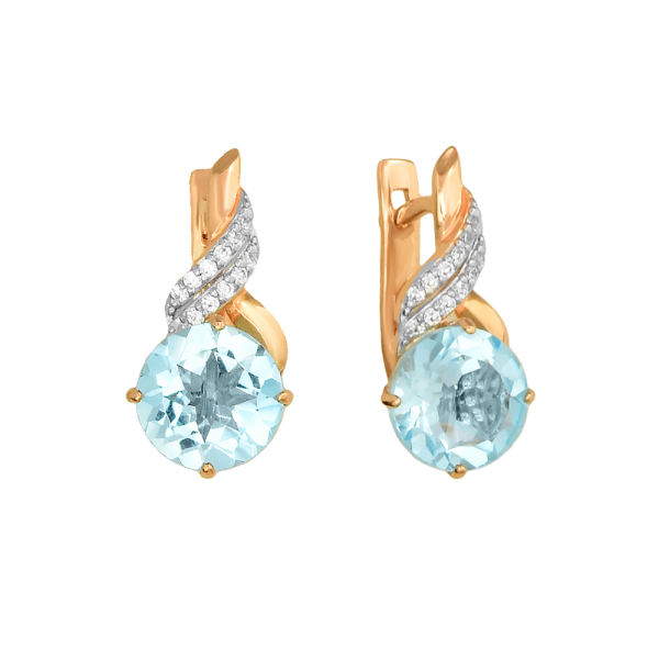 Серьги из красного золота