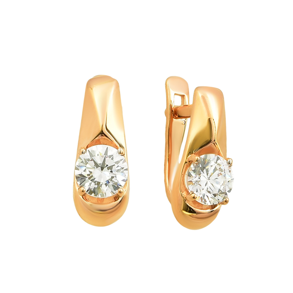 Серьги из красного золота