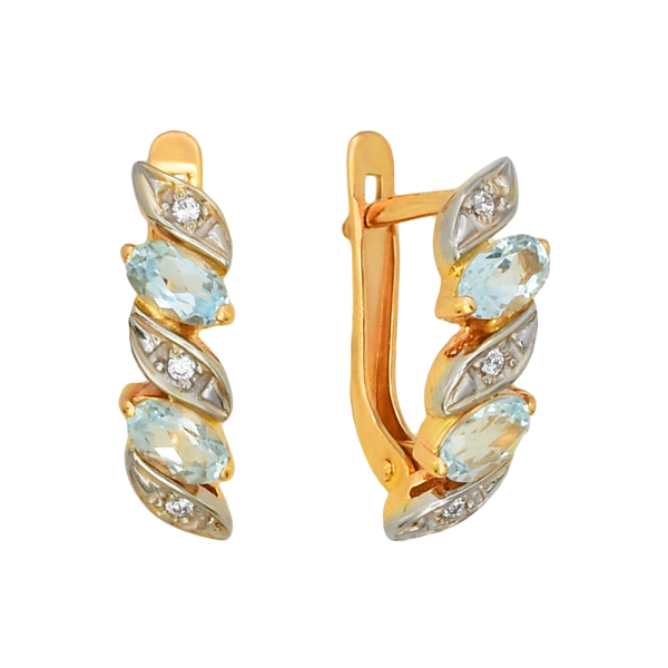 Серьги из красного золота