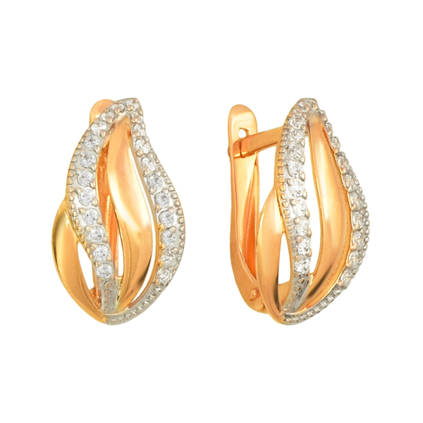 Серьги из красного золота