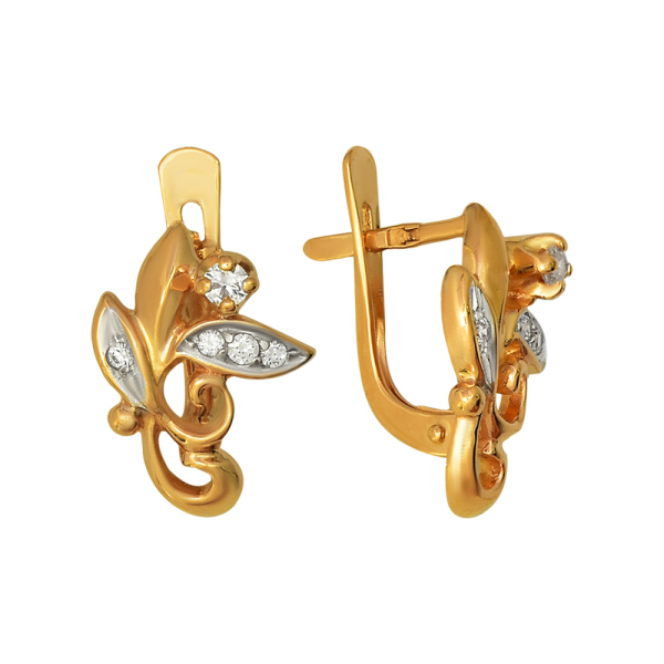 Серьги из красного золота Серьги из красного золота