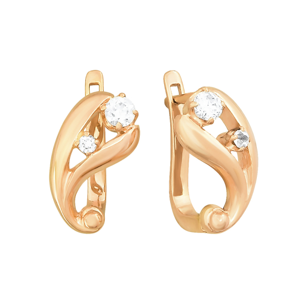 Серьги из красного золота