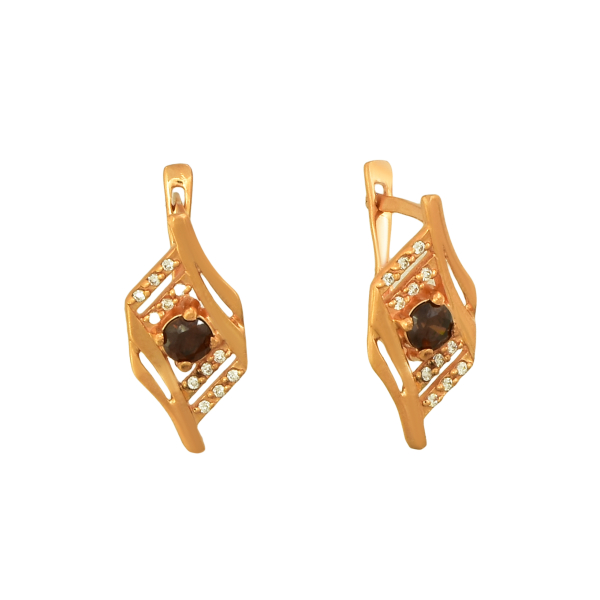 Серьги из красного золота