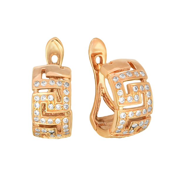 Серьги из красного золота