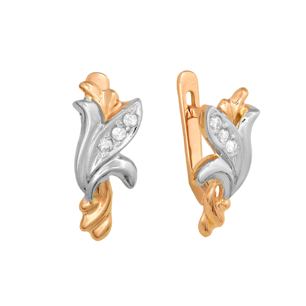 Серьги из красного золота