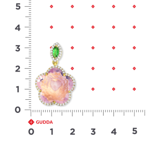 Подвеска из желтого золота, с бриллиантами Подвеска из желтого золота, с бриллиантами