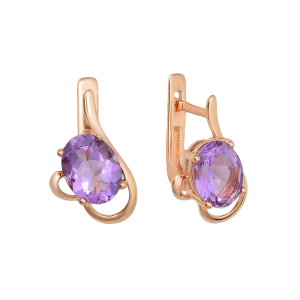 Серьги из красного золота