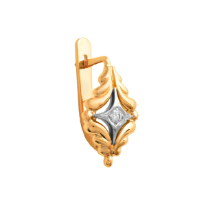 Серьги из красного золота, с бриллиантами