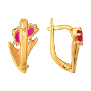 Серьги из красного золота