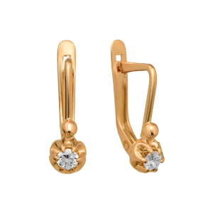 Серьги из красного золота Серьги из красного золота