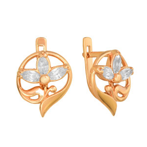 Серьги из красного золота