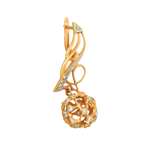 Серьги из красного золота