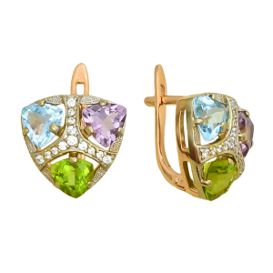 Серьги из красного золота