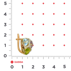 Серьги из красного золота