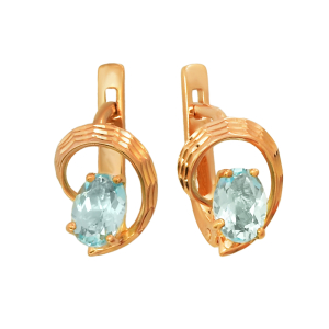 Серьги из красного золота