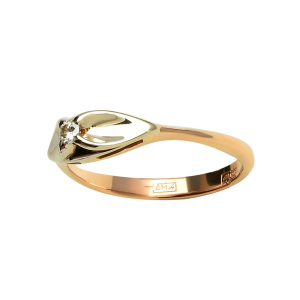 Кольцо из золота, с бриллиантом