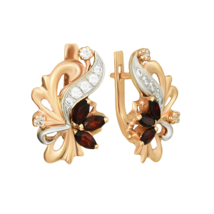 Серьги из красного золота