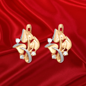 Новые серьги из красного золота