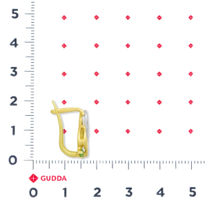 Серьги из комбинированного золота, с бриллиантами