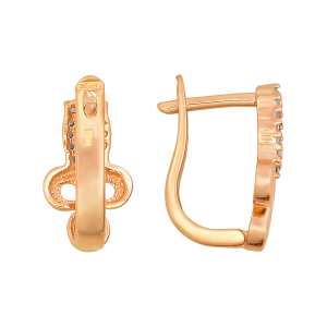 Серьги из красного золота