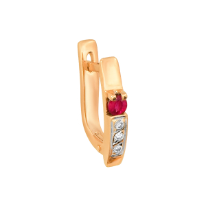 Серьги из красного золота, с бриллиантами
