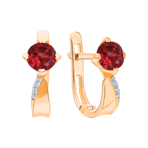 Серьги из красного золота