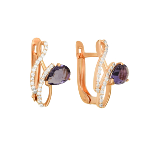 Серьги из красного золота