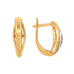 Серьги из красного золота, с бриллиантами