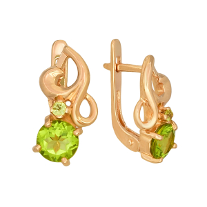 Серьги из красного золота