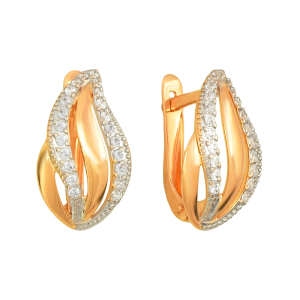 Серьги из красного золота