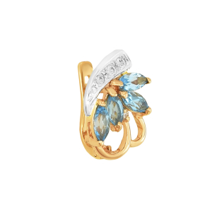 Серьги из красного золота, с бриллиантами