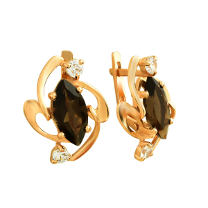 Серьги из красного золота
