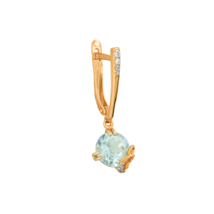 Серьги из красного золота, с бриллиантами