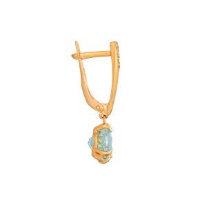 Серьги из красного золота, с бриллиантами