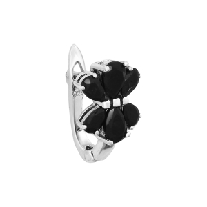 Серьги из серебра, с сапфирами