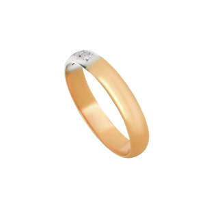 Кольцо из красного золота, с бриллиантами